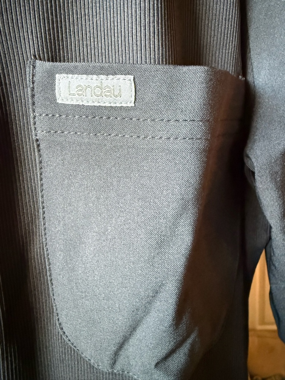 Landau Women’s Black Scrub 3/4 Sleeve Shirt - Picture 4 of 5